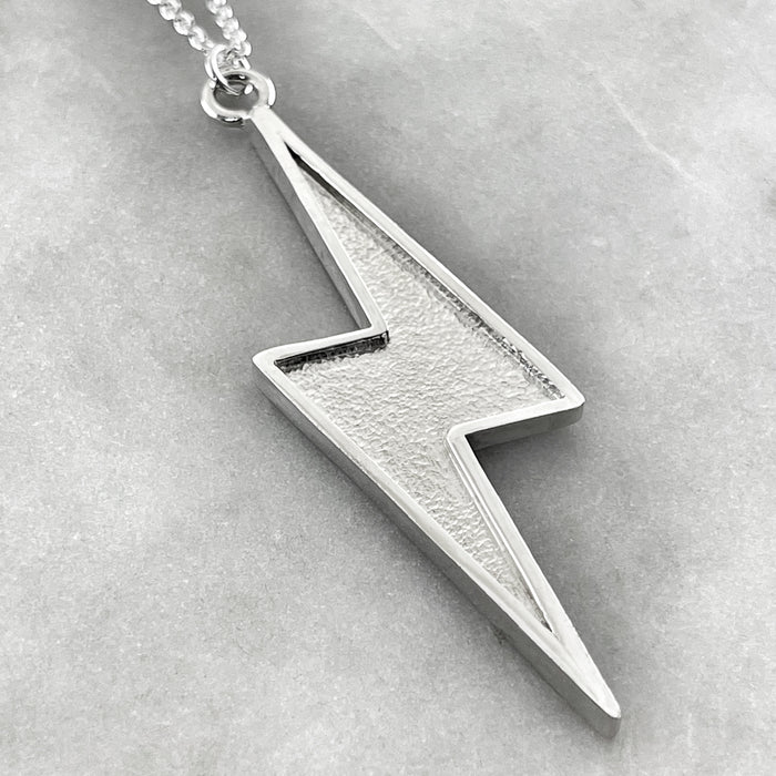 Lightning Flash Silver Necklace