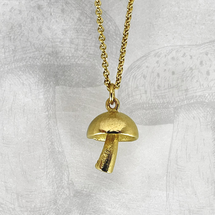 Mushroom Necklace - Sterling Silver or Gold Filled - Solstice LTD - Jewelry  and More