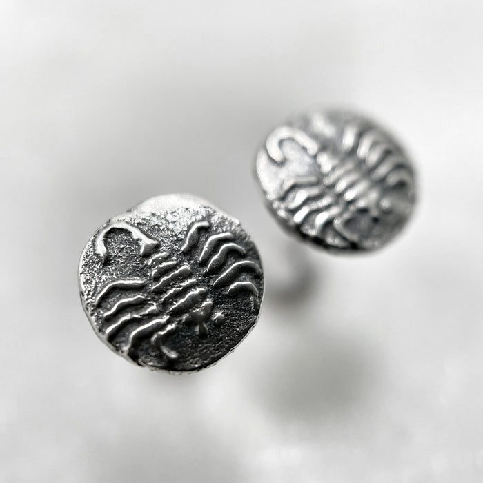 Scorpion Coin Stud Earrings