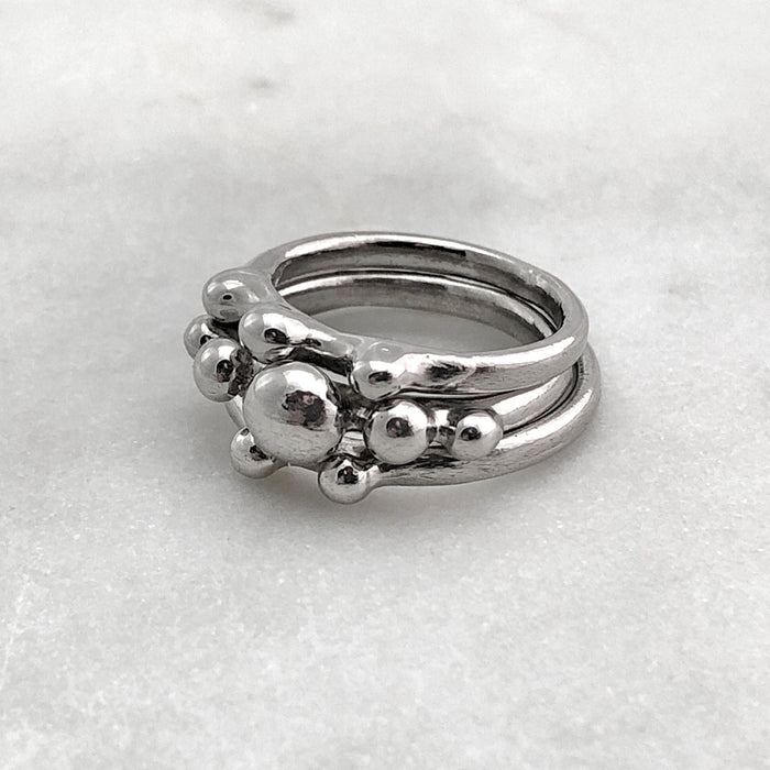 Five Ball Silver Ring