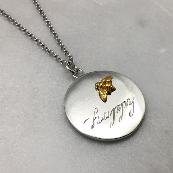 Bee Happy Double Sided Necklace