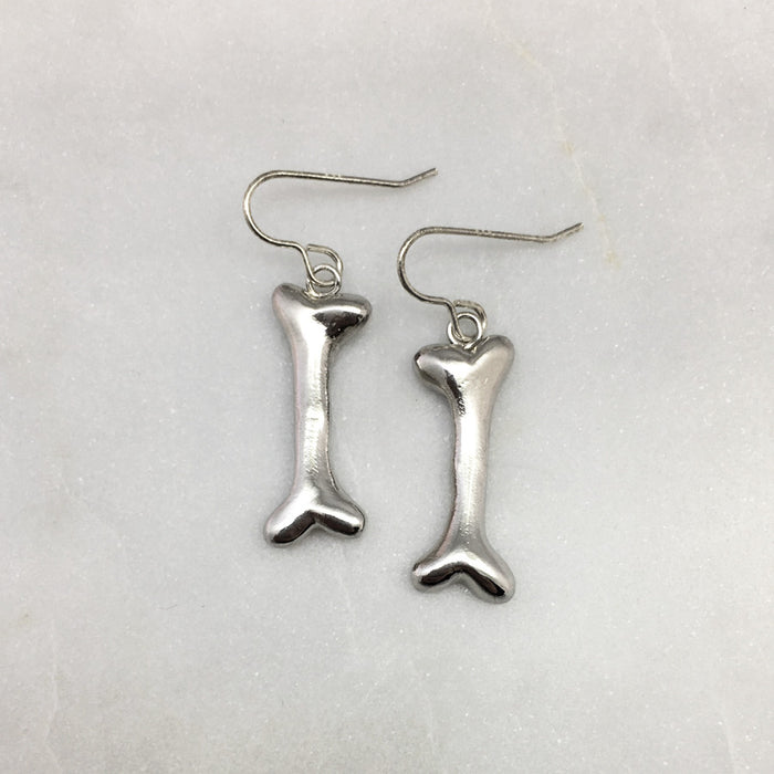 Silver Bone Earrings
