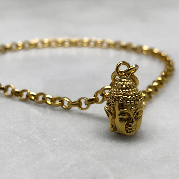 tiny buddha head charm bracelet jewel thief Brighton