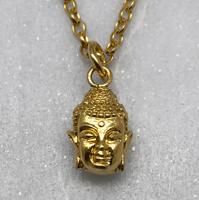 tiny buddha head pendant necklace jewel thief Brighton