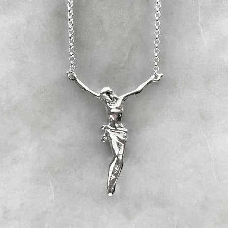 Jesus Christ crucifix corpus pendant necklace jewel thief Brighton