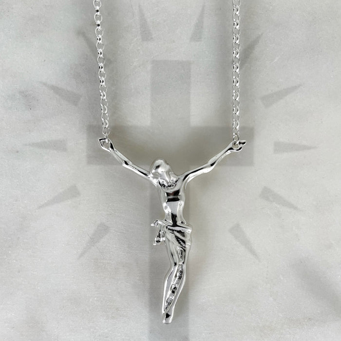 Jesus Christ crucifix corpus pendant necklace jewel thief Brighton