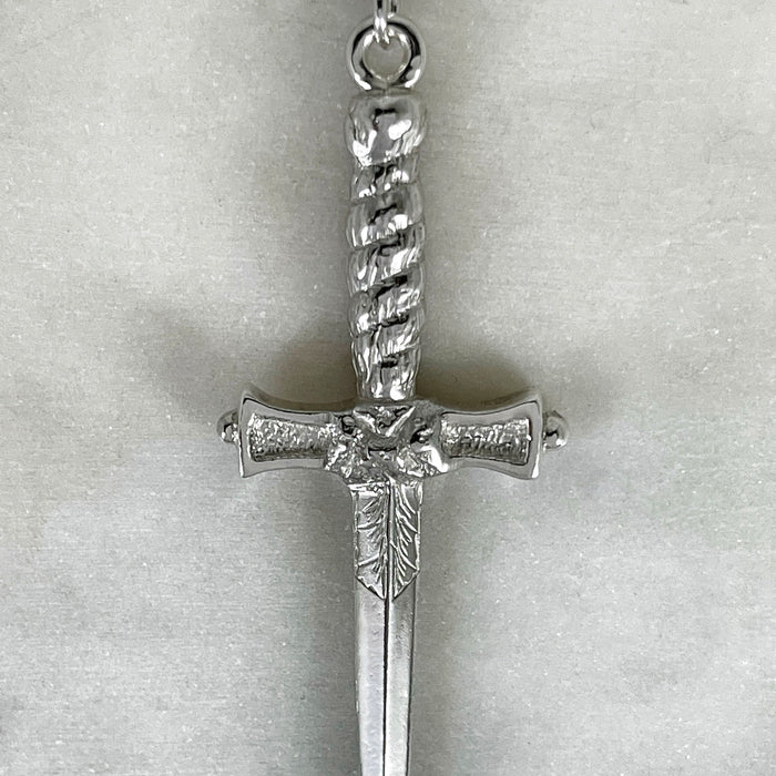 silver gold dagger pendant necklace jewel thief Brighton