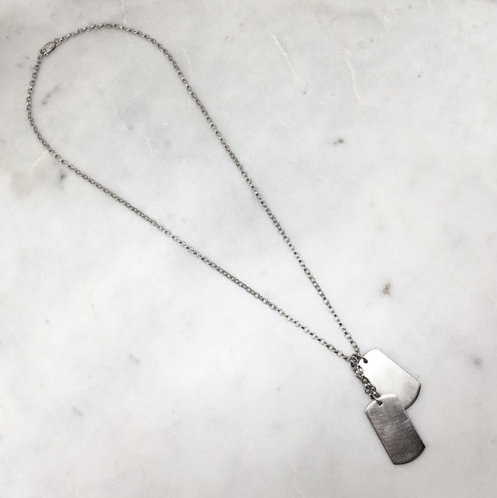 silver dog tag necklace jewel thief brighton