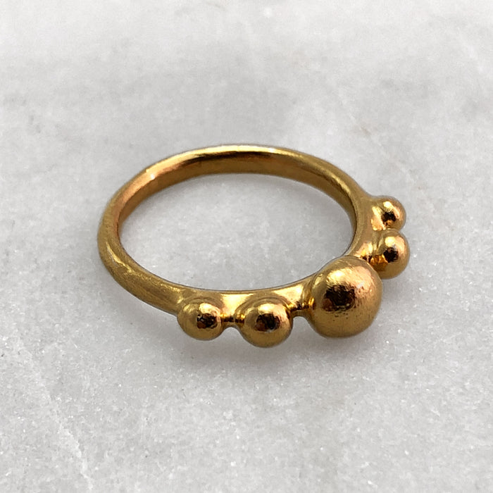 Five Ball Gold Ring