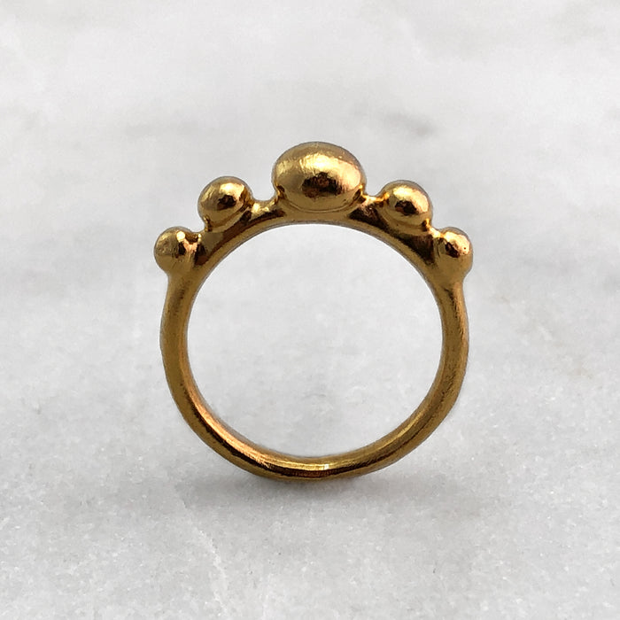 Five Ball Gold Ring