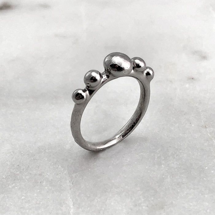 Five Ball Silver Ring