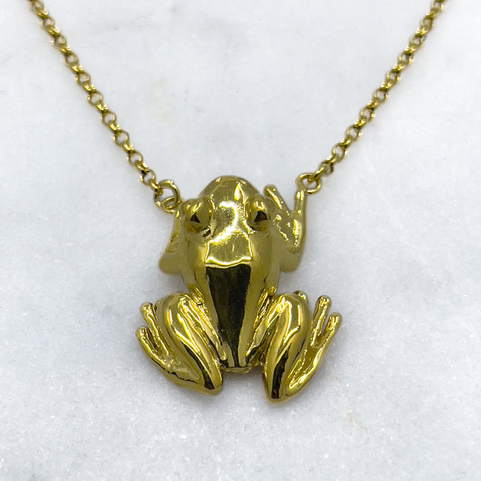 Gold Frog Necklace