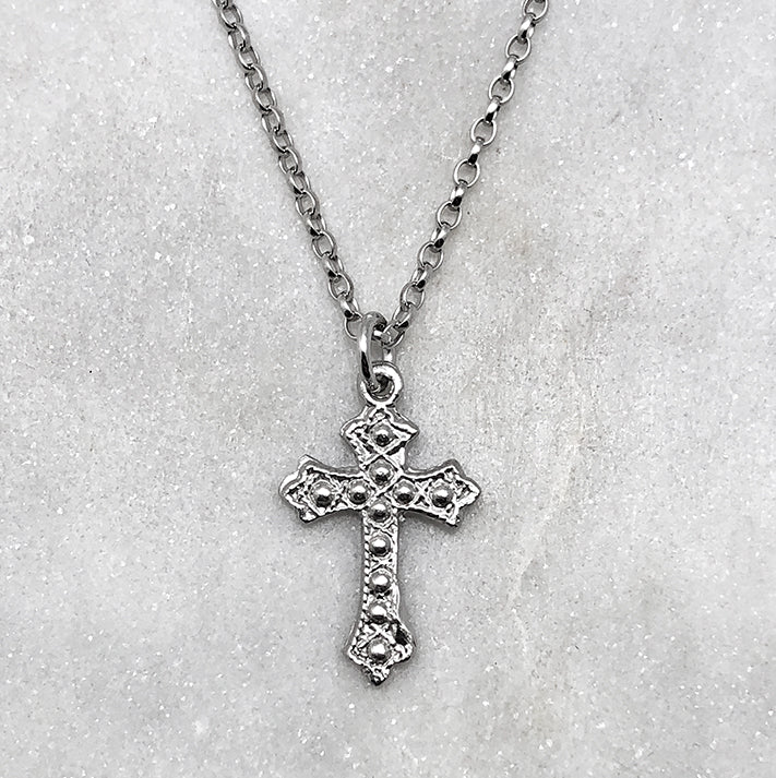 Gothic Silver Cross Necklace Jewel Thief Brighton