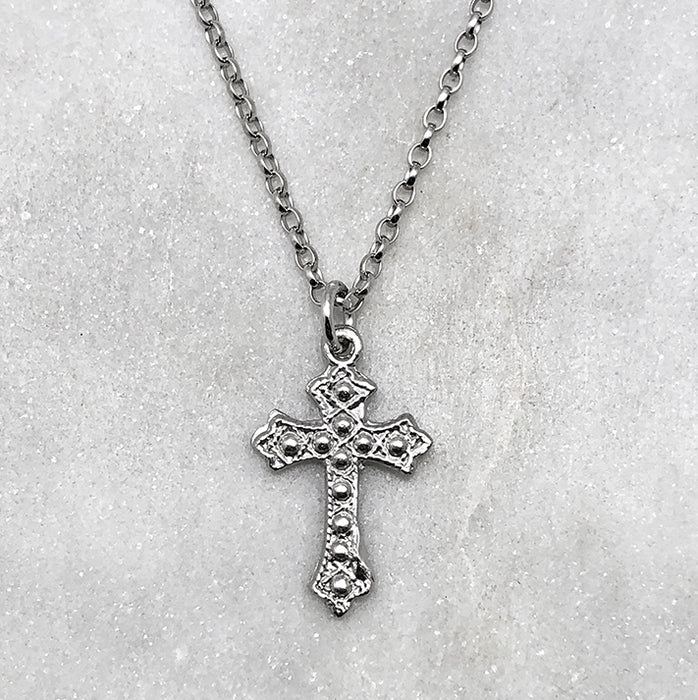 Gothic Silver Cross Necklace Jewel Thief Brighton