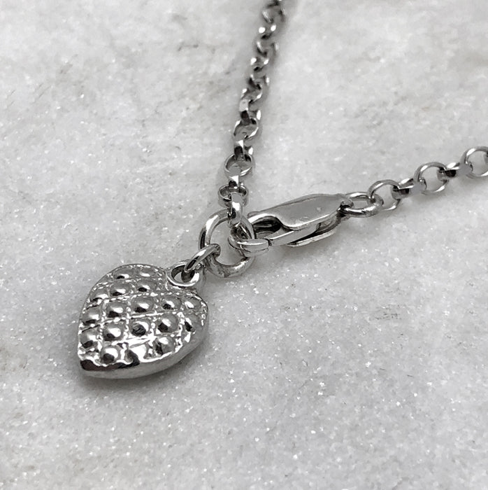 Gothic Silver Heart Bracelet