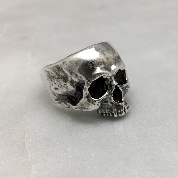 Skull Ring, Silver Ring, Macabre Jewelry, Memento Mori
