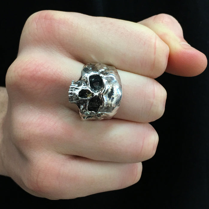 Skull Ring, Silver Ring, Macabre Jewelry, Memento Mori