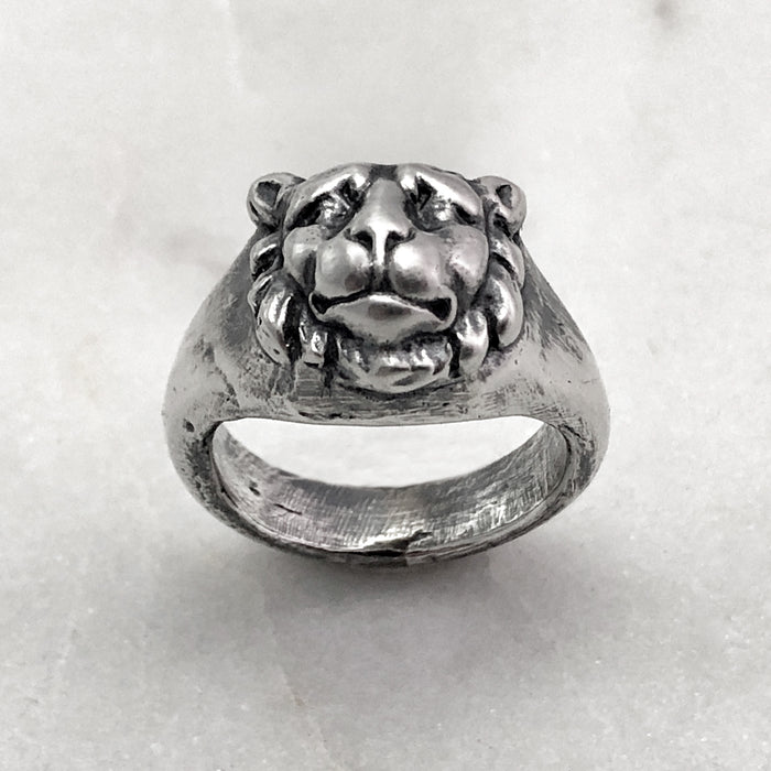 Lion Head Signet Ring