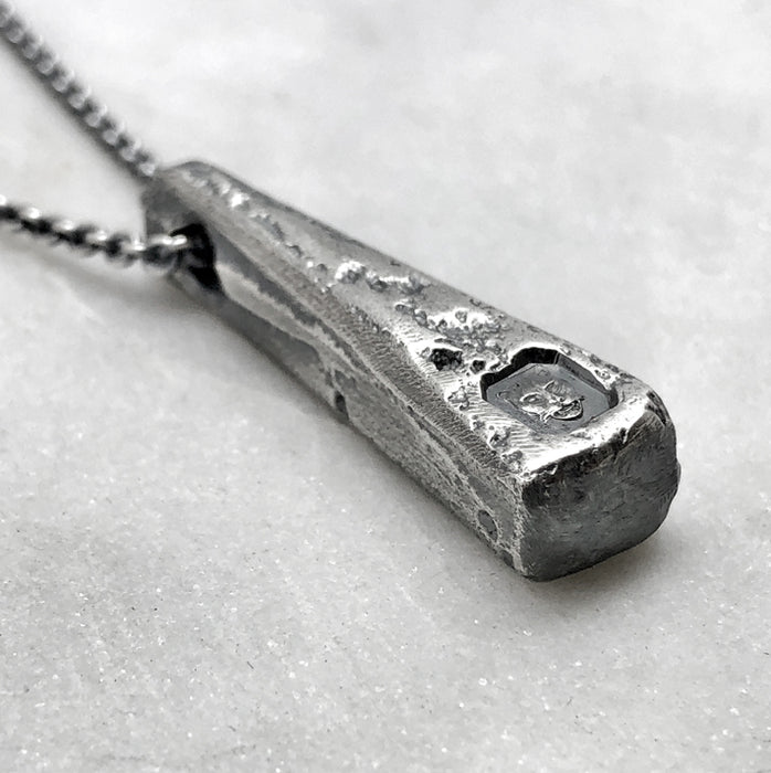 London Oxidised Silver Necklace