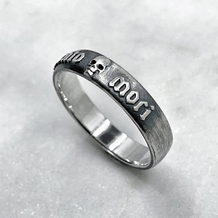 Memento Mori Silver Ring 6mm