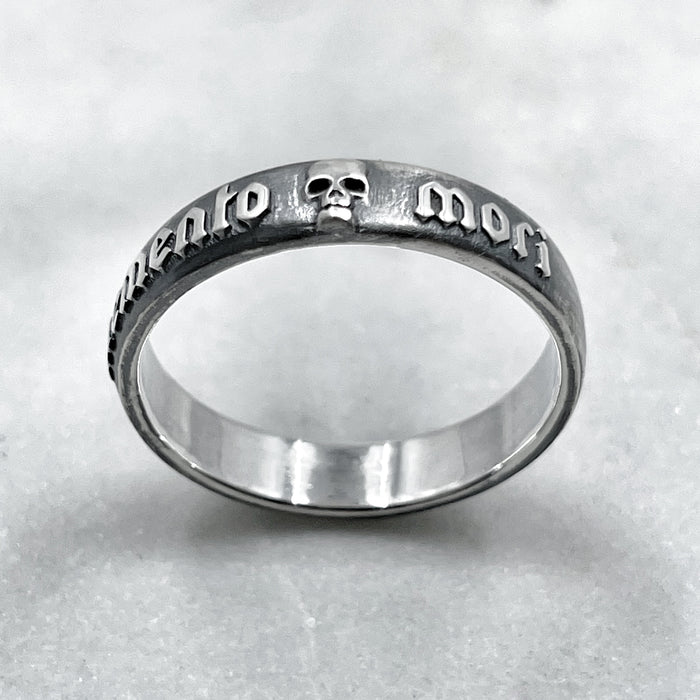 Memento Mori Silver Ring 6mm