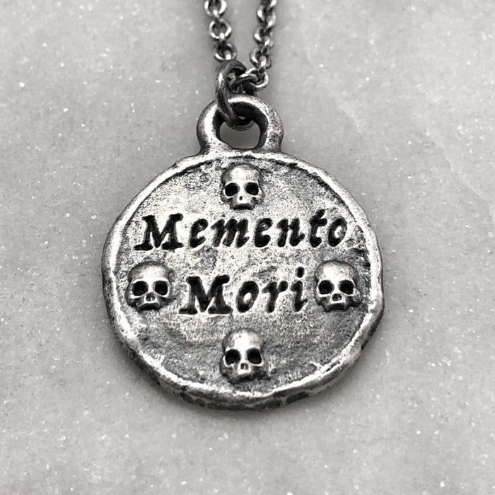 Memento Mori Silver Necklace