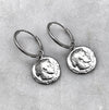 greek octopus coin hoop drop earrings jewel thief Brighton