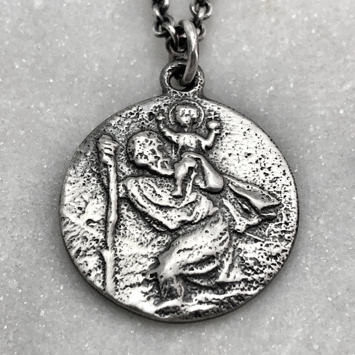 St Christopher Silver Necklace