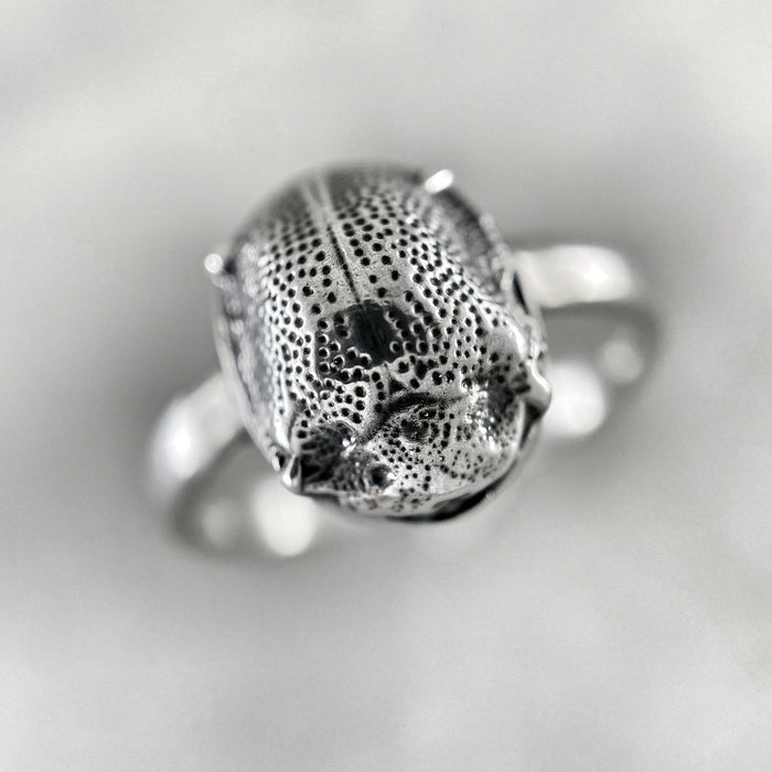 Silver Scarab Ring