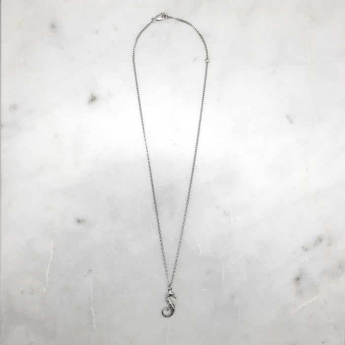 Seahorse Pendant Necklace Silver