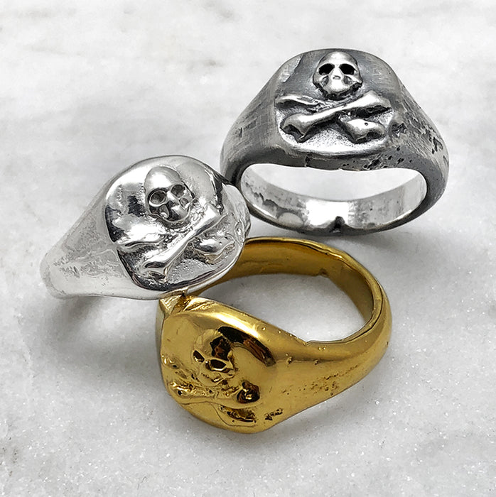 skull and crossbones ring collection