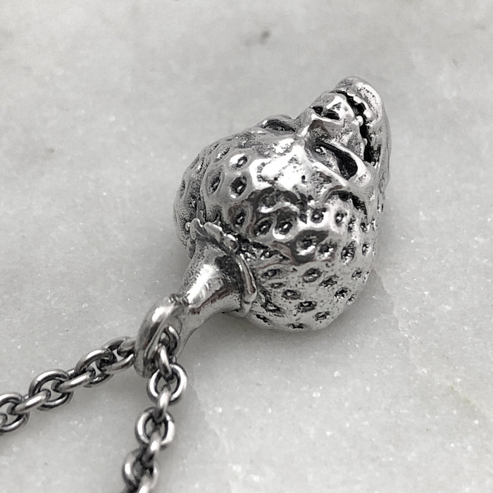 Silver Skullberry Necklace