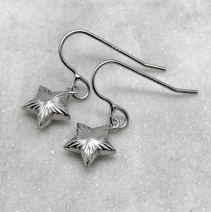 Star Earrings, Silver Earrings, Celestial Jewelry, 18th birthday, 21st Birthday