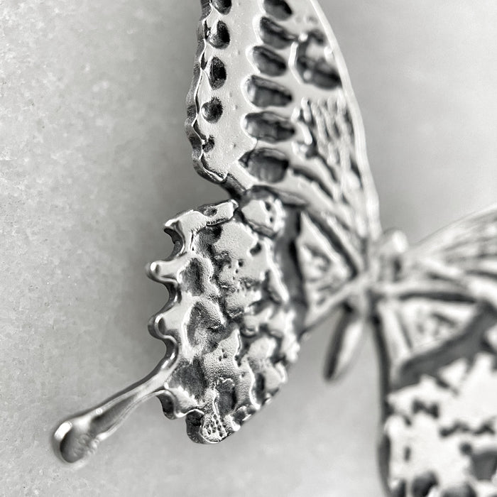 Silver Butterfly Pendant Necklace