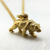 gold bear pendant detail