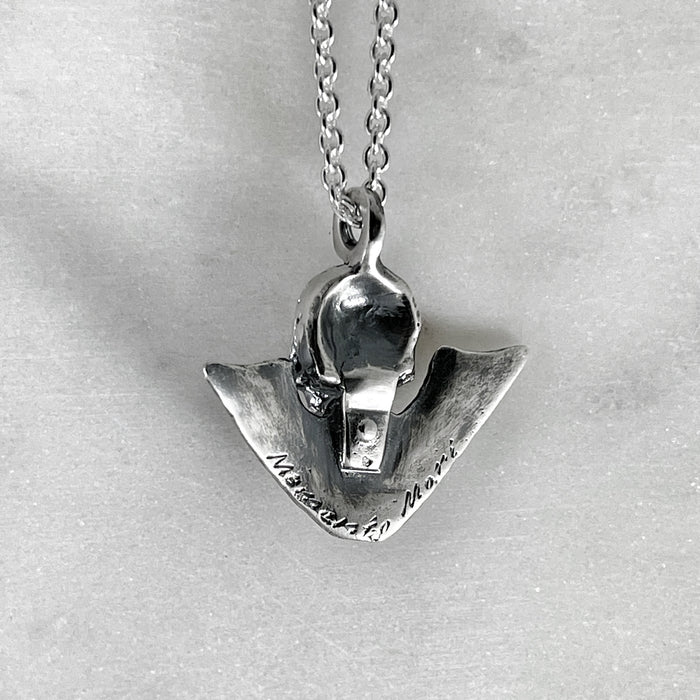 Victory Skull Pendant, Silver Necklace, Macabre Jewelry, Mourning Jewelry, Memento Mori, Winged Victory