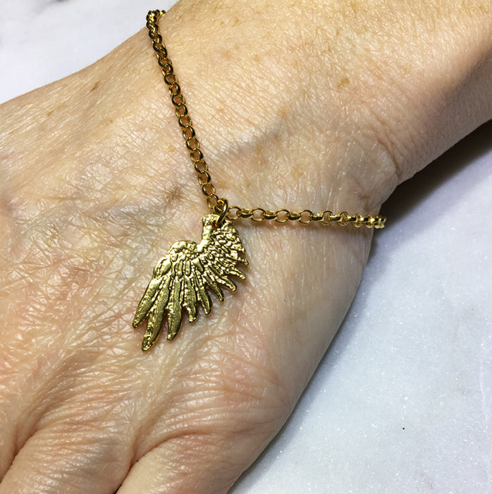 Gold Single Wing Bracelet