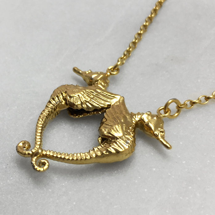 gold seahorse necklace jewel thief brighton