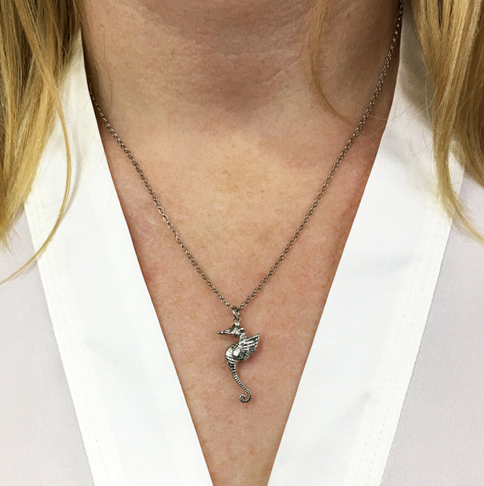 Winged Seahorse Necklace